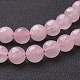 Chapelets de perles en quartz rose naturel X-G-G099-F10mm-15-3