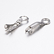 201 Stainless Steel Clip-on Earring Findings STAS-H434-59P-2