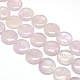Naturelles plates rondes perles d'améthyste brins G-L245-15-1