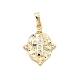 Латунные микро проложить кубического циркония подвески KK-H089-33G-01-1