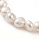 Cavigliere di perline di perle d'acqua dolce coltivate naturali AJEW-AN00386-02-2