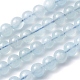 Grado redonda ab hebras de perlas naturales de color turquesa G-F289-01-6mm-3