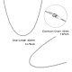 Collares de cadena de bolas de plata de ley 925 chapada en rodio Shegrace JN953A-5