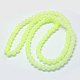 Backen gemalt Nachahmung Jade Glas runden Perle Stränge DGLA-Q021-6mm-21-3