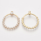 ABS Plastic Imitation Pearl Pendants X-PALLOY-S179-06-2