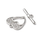 Brass Micro Pave Clear Cubic Zirconia Toggle Clasps KK-P234-61P-3