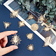 SUNNYCLUE 1 Box 8 Styles 32Pcs Light Gold Charms Geometric Triangle Rhombus Oval Charm Pendants Iron Hollow Leaf Leaves Charms Bulk for Jewellery Making Charms DIY Earrings Bracelet Necklace IFIN-SC0001-38-3