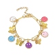 Браслеты с подвесками из латуни и эмалевого сплава BJEW-JB11626-2
