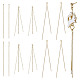 SUNNYCLUE 1 Box 12Pcs 3 Style Real 18K Gold Plated Earring Findings Brass Tassel Chain Earring Chains Long Chain Tassel Big Charm for Jewelry Making Accessories Women Adults DIY Dangle Earrings Craft KK-SC0003-20-1
