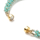 Bracelet en perles de rocaille de verre avec fermoirs magnétiques en laiton BJEW-JB07801-05-6