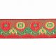 エスニック風刺繍ポリエステルリボン  ジャカードリボン  チロリアンリボン  花柄付き  服飾材料  ミックスカラー  2インチ（51mm） OCOR-XCP0001-23B-4