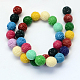 Dyed Synthetic Coral Round Beads CORA-Q023-09-2