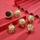 Chgcraft 16pcs cavo in lega stile tibetano estremità 2 colori tappi terminali con anello per gioielli fai da te artigianato fai da te TIBEP-CA0001-01-NR-4