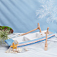 PandaHall Unfinished Wooden Boat Small Model with Oar DIY-PH0027-94-5