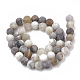 Chapelets de perles en agate de feuille de bambou naturelle G-T106-030-3