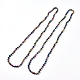 Gefärbte natürliche Sesam Jaspis / Kiwi Jaspis Perlen Halsketten NJEW-P249-B01-1