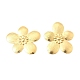 Серьги-гвоздики в форме цветка из нержавеющей стали 304 EJEW-P312-03B-G-4