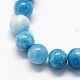 Chapelets de perle en pierre de jade blanc teinté naturel X-G-R271-8mm-XP15-2