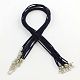 Fabricación de collar de cordón de gamuza sintética de 2 mm con cadenas de hierro y cierres  de pinza de langosta NCOR-R029-04-1