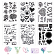 GLOBLELAND 6 Sheets Valentine's Day Bouquet Silicone Clear Stamps Transparent Stamps for Birthday Easter Holiday Cards Making DIY Scrapbooking Photo Album Decoration Paper Craft DIY-GL0002-78B-7