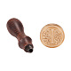 PandaHall Elite DIY Letter Scrapbook Brass Wax Seal Stamps and Wood Handle Sets AJEW-PH0010-I-4