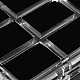 直方体有機ガラスリングディスプレイボックス  ベロアと  9 compertments  透明  11x8x4cm RDIS-N015-02-4