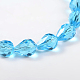 Imitation goutte à facettes cristal autrichien brins de perles de verre G-PH0010-10-10x8mm-2