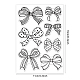 GLOBLELAND Bow-Knot Clear Stamp Fashion Bow Tie Silicone Clear Stamp Gift Bow Rubber Stamp for Scrapbook Journal Card Making DIY-WH0167-56-876-6