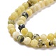 Brins de perles turquoise jaune naturel (jaspe) G-D463-11B-3