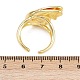 Латунные эмалевые регулируемые манжеты для женщин RJEW-G357-01D-5