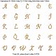 Alloy Alphabet Pendants PALLOY-PH0012-29G-2