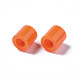 PEヒューズビーズ  DIYのメルティビーズ  チューブ  オレンジ  5x5mm  穴：3mm  約8000個/500g DIY-R013-77-2