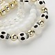 Acrylique et verre bracelets de perles d'étirement à la mode pour les filles BJEW-PJB817-4-3