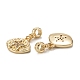 Brass Micro Pave Clear Cubic Zirconia Charms ZIRC-C024-08G-2