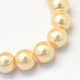 Backen gemalt pearlized Glasperlen runden Perle Stränge HY-Q003-10mm-61-2