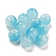 Two Tone Spray Painting Glass Beads GLAA-L046-03F-1