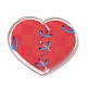 Acrylanhänger mit bedrucktem Herzmotiv zum Valentinstag OACR-B015-01B-05-1