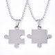 Valentine's Day Theme 304 Stainless Steel Pendants Necklaces STAS-S079-97-2