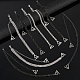 4 пара 4 стилей цепочек со стразами FIND-GO0002-51-7