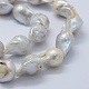 Hebras de perlas keshi de perlas barrocas naturales PEAR-K004-19-3