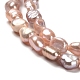 Fili di perle di perle d'acqua dolce coltivate naturali PEAR-E016-090-3