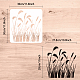 FINGERINSPIRE Reed Grass Stencils 30x30cm Reusable Cattail Leaves Stencils Reed Pattern Stencils Grass Drawing Stencil Plants Stencil for Painting on Wood DIY-WH0172-706-2
