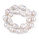 Hebras de perlas keshi de perlas barrocas naturales PEAR-S019-02C-5
