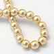 Backen gemalt pearlized Glasperlen runden Perle Stränge HY-Q003-6mm-42-4