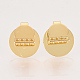 Brass Stud Earring Findings KK-Q735-366G-1
