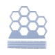 イヤリングディスプレイラックシリコンモールド  レジン型  UVレジン用  エポキシ樹脂工芸品作り  六角  ホワイト  27x31x0.6cm  内径：7.5x6.6のCM  31x6.5x1.6cm  内径：27.8x4.4のCM DIY-I043-01-2