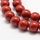 Natürliche rote Jaspis Perlen Stränge, Klasse AA, Runde, 6 mm, Bohrung: 1 mm, ca. 63 Stk. / Strang, 15.5 Zoll (39 cm)