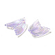 Placage uv pendentifs acryliques transparents irisés arc-en-ciel PACR-M002-09-5