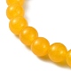 Runde Perlen-Stretch-Armbänder aus natürlicher malaysischer Jade BJEW-JB09881-02-4