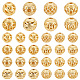 PandaHall Elite 32Pcs 8 Style Alloy Hollow Beads FIND-PH0010-78-1